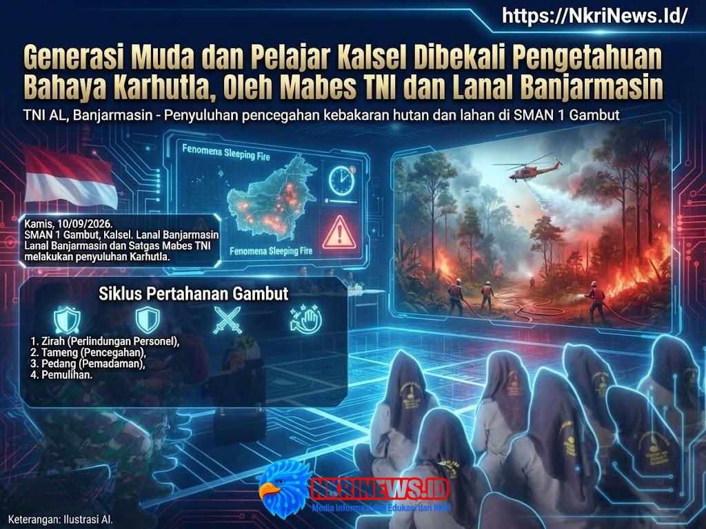Generasi Muda dan Pelajar Kalsel Dibekali Pengetahuan Bahaya Karhutla, Oleh Mabes TNI dan Lanal Banjarmasin