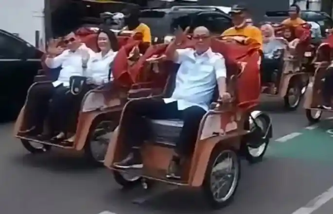 40 Becak Listrik Bantuan Presiden Prabowo
