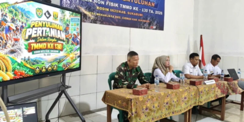 Satgas TMMD Sukabumi Dan Dinas Pertanian Fasilitasi Bibit Cabai Durian Hingga Tomat Untuk 3 Poktan